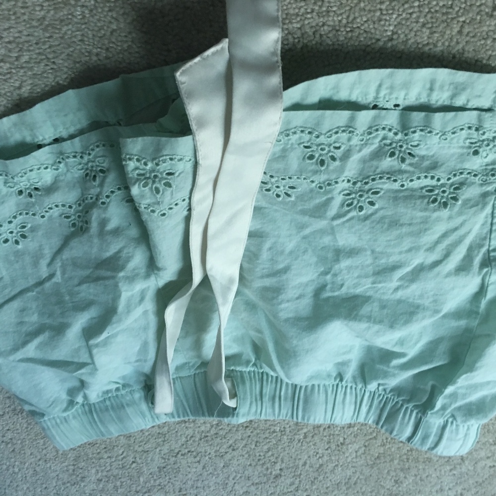 mint green shorts
